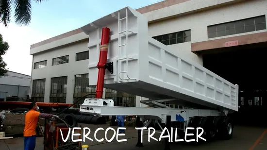 Vendita calda Vercoe 3 4 assi 25 32 Cbm ribaltabile cassone ribaltabile semirimorchio camion