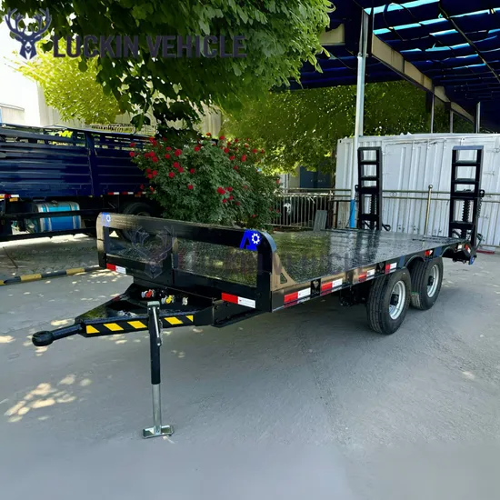 Rimorchio completo a 2 assi con carrello ribassato e barra di traino per carichi leggeri