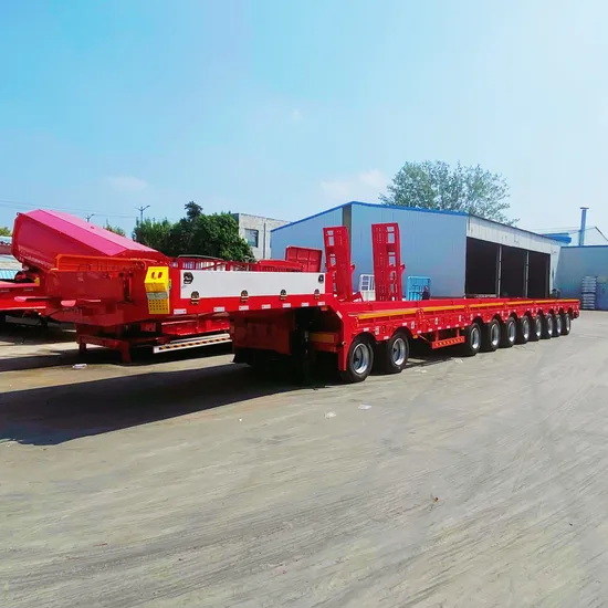 Rimorchio a collo di cigno con pianale ribassato a 3/4/6 assi, semirimorchio con pianale ribassato, rimorchio per container, rimorchio per camion con pianale ribassato, prezzi vantaggiosi