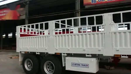 Rimorchio con timone per container da 20 piedi e 40 piedi, rimorchio a pianale ribassato completo