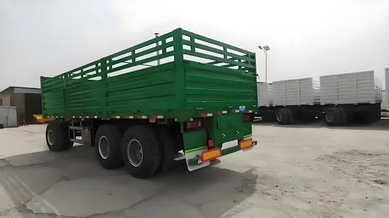 Semirimorchio di alta qualità con 3 o 4 assi e barra di traino a parete laterale completa