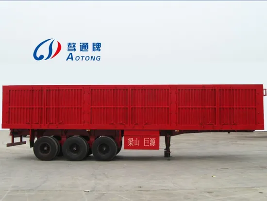 Semirimorchio per camion con sponda laterale/ribaltabile/sponda laterale/carico alla rinfusa da 40 tonnellate e 2 assi
