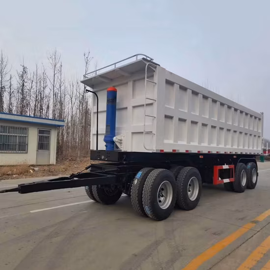 Rimorchio ribaltabile a 2/3 assi con rimorchio ribaltabile laterale a timone per l'Etiopia